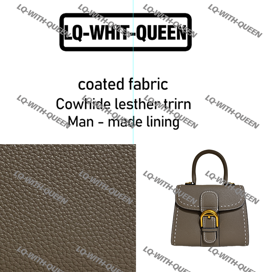 LQ-WITH-QUEEN真皮女包得手提包大象灰