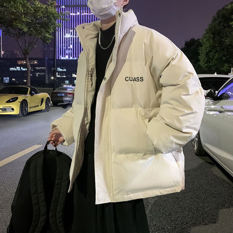 鸭鸭羽绒服男士外套韩版潮流宽松冬装潮牌港风学生帅气防寒面包服