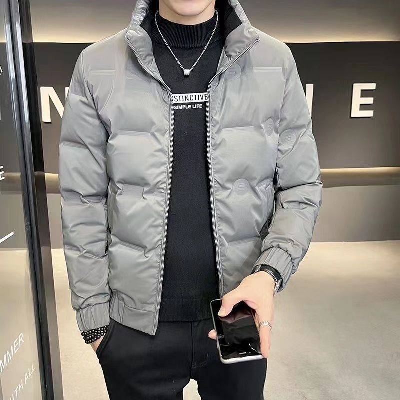 鸭鸭羽绒羽绒服男士短款加厚2022年冬季新款立领保暖加厚外套时尚