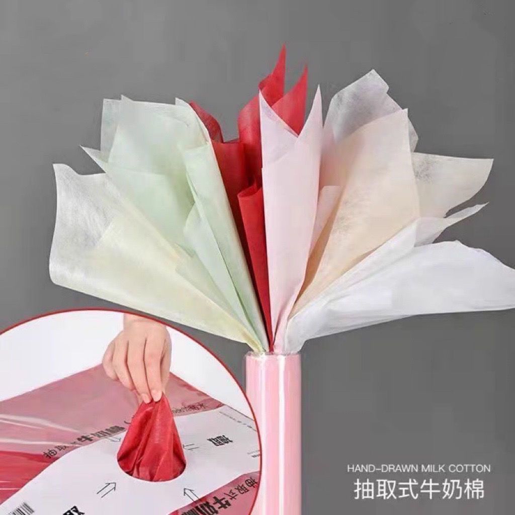 抽取式云朵牛奶棉鲜花防水棉花糖内衬纸棉纸花店包装纸材料花艺