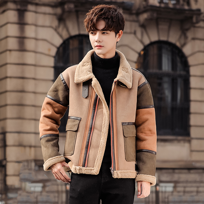 tangtuan/唐团加厚保暖海宁潮流韩版男装宽松秋冬夹克加绒休闲