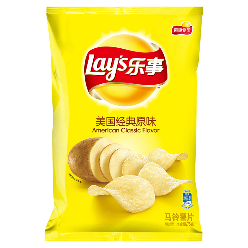 乐事 美国经典原味马铃薯片 70g/袋