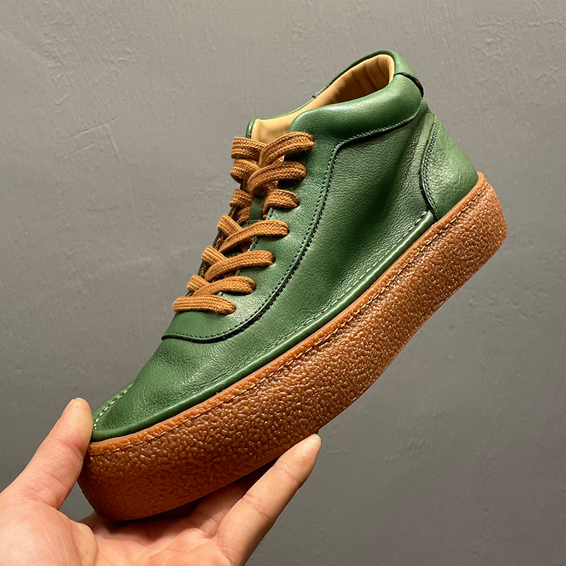 真皮时尚高帮鞋男棉鞋2024秋冬新款加绒马丁靴男潮牌舒适休闲男鞋