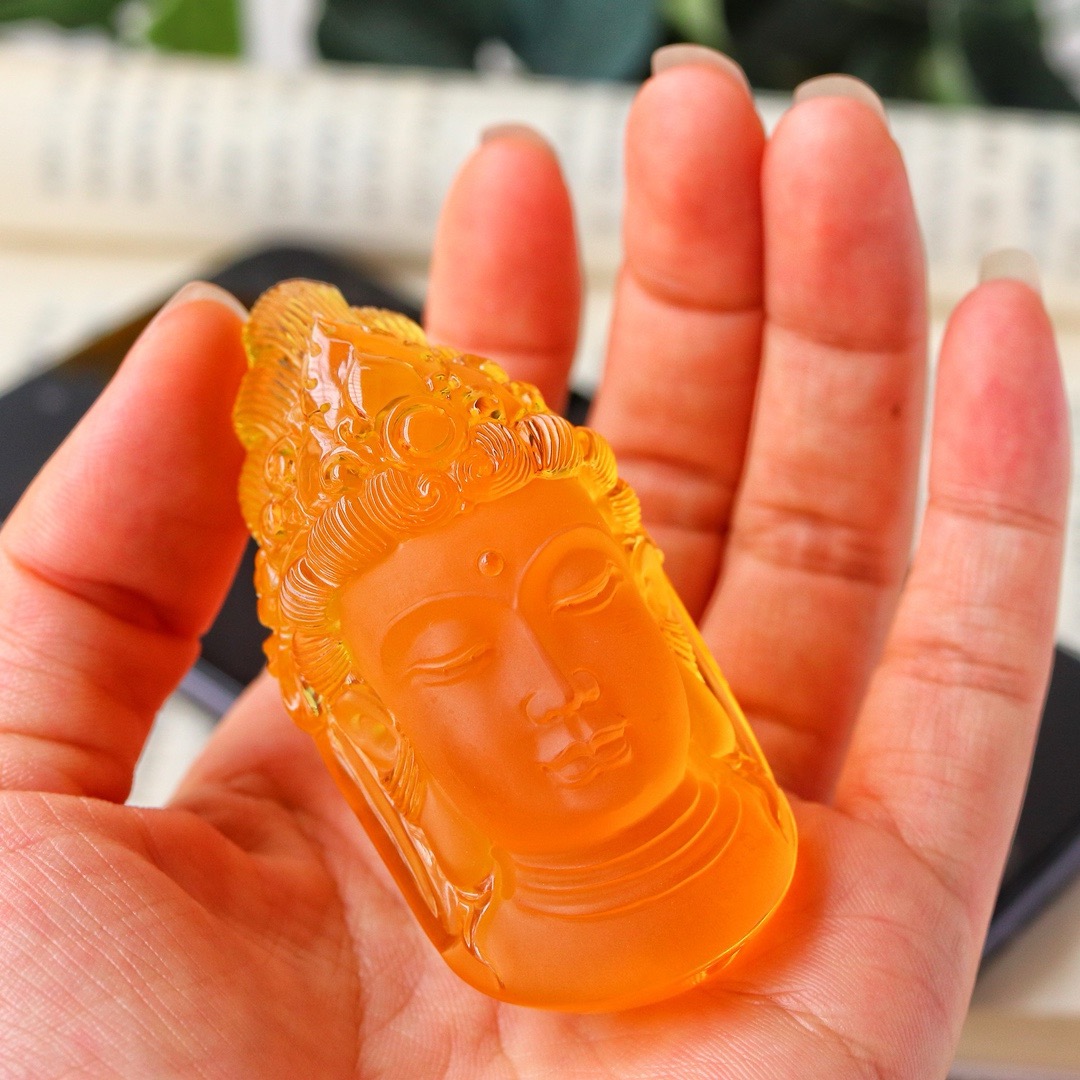 精品雕刻观音首吊坠