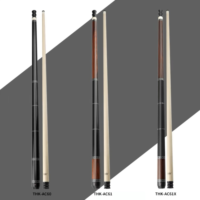 Universal环球台球杆24新款THK素面中式黑八美式九球大头杆台球杆