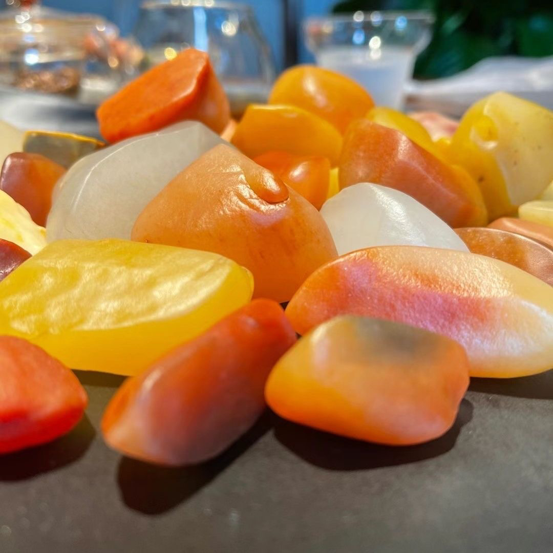 新疆戈壁三彩 盆景石 黄蜡石 三彩石 泥石（一物一拍 多样性发货）