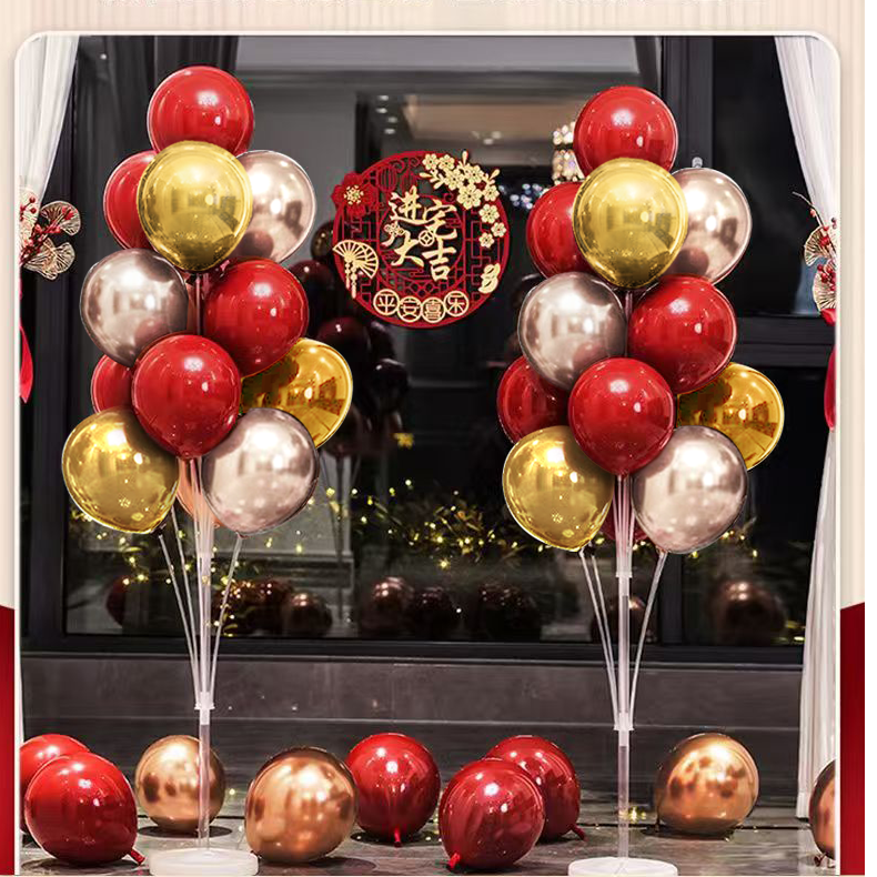 乔迁气球新房字母布置摆件喜庆气球入宅仪式红色全套搬家气球立柱