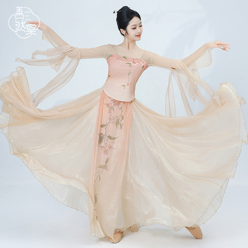 善然堂2024新款古典舞蹈服飘逸身韵针织中国舞练功服演出服装秋冬