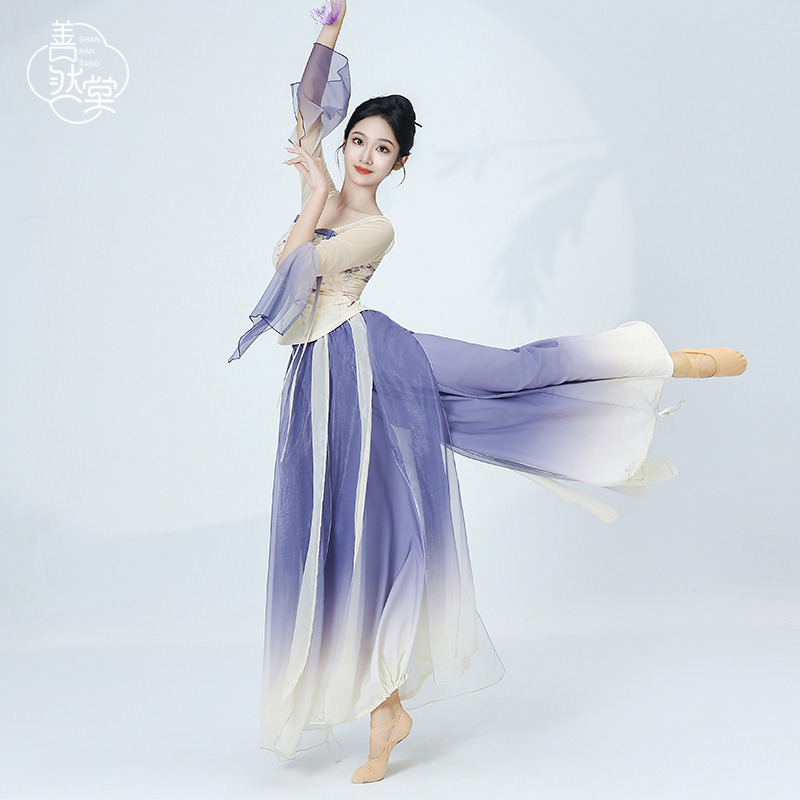 善然堂秋冬新款汉唐古典舞蹈服装中国舞纱衣飘逸灵动练功服演出服