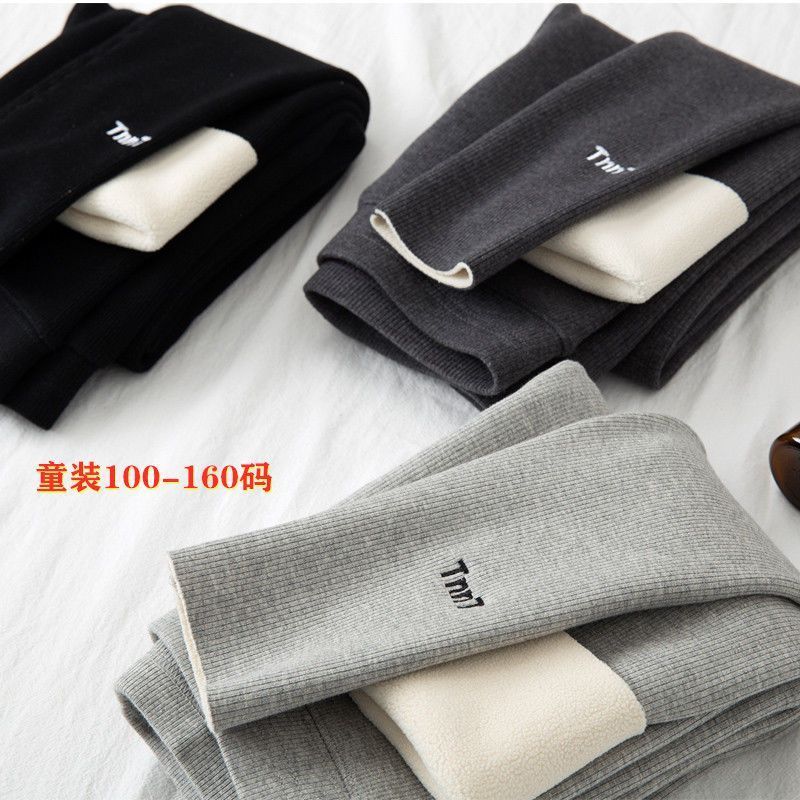 女童打底裤秋冬加厚加绒洋气外穿高腰中大童女大童冬季儿童裤子潮