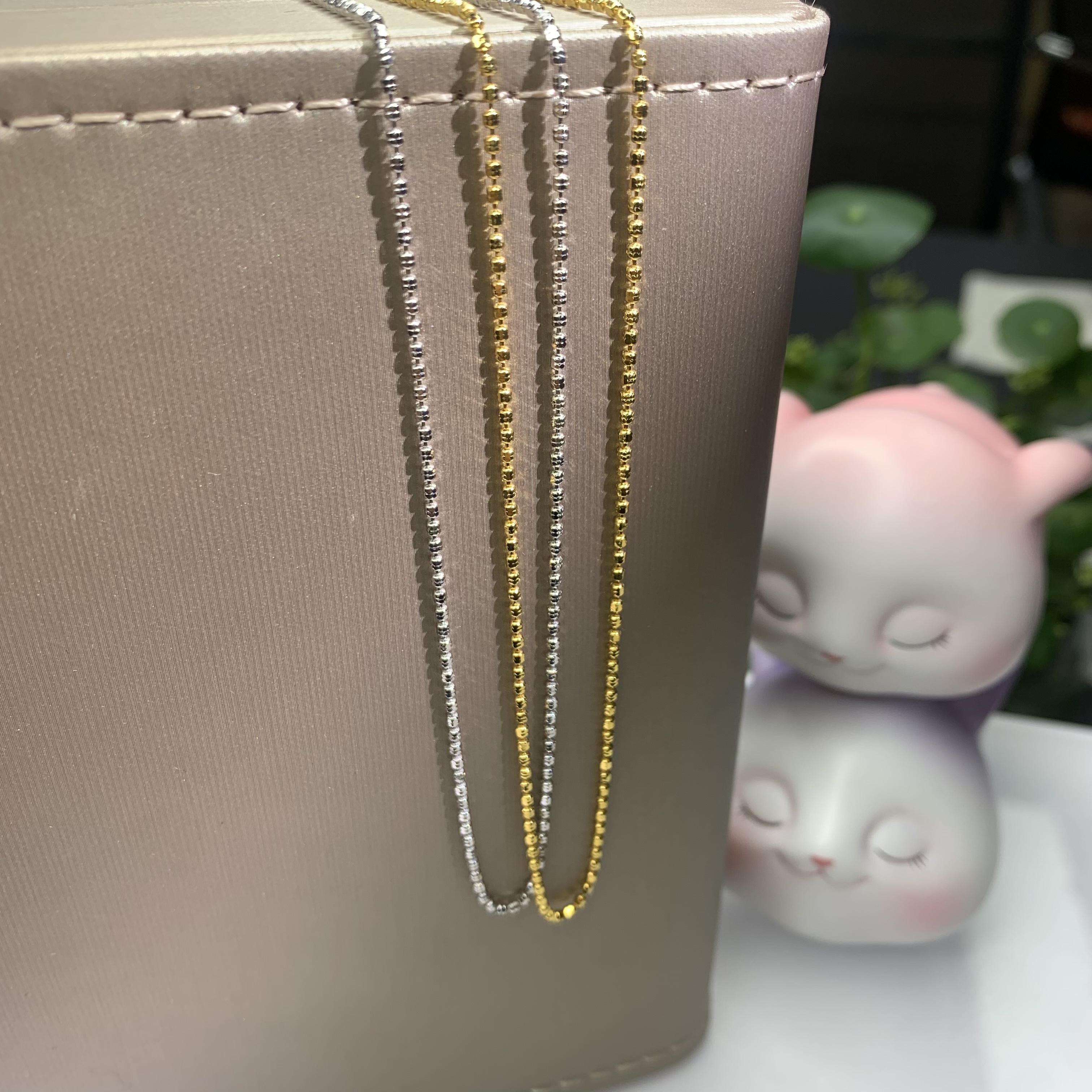 链子925银 银百搭款简约气质小珠珠款链子素款