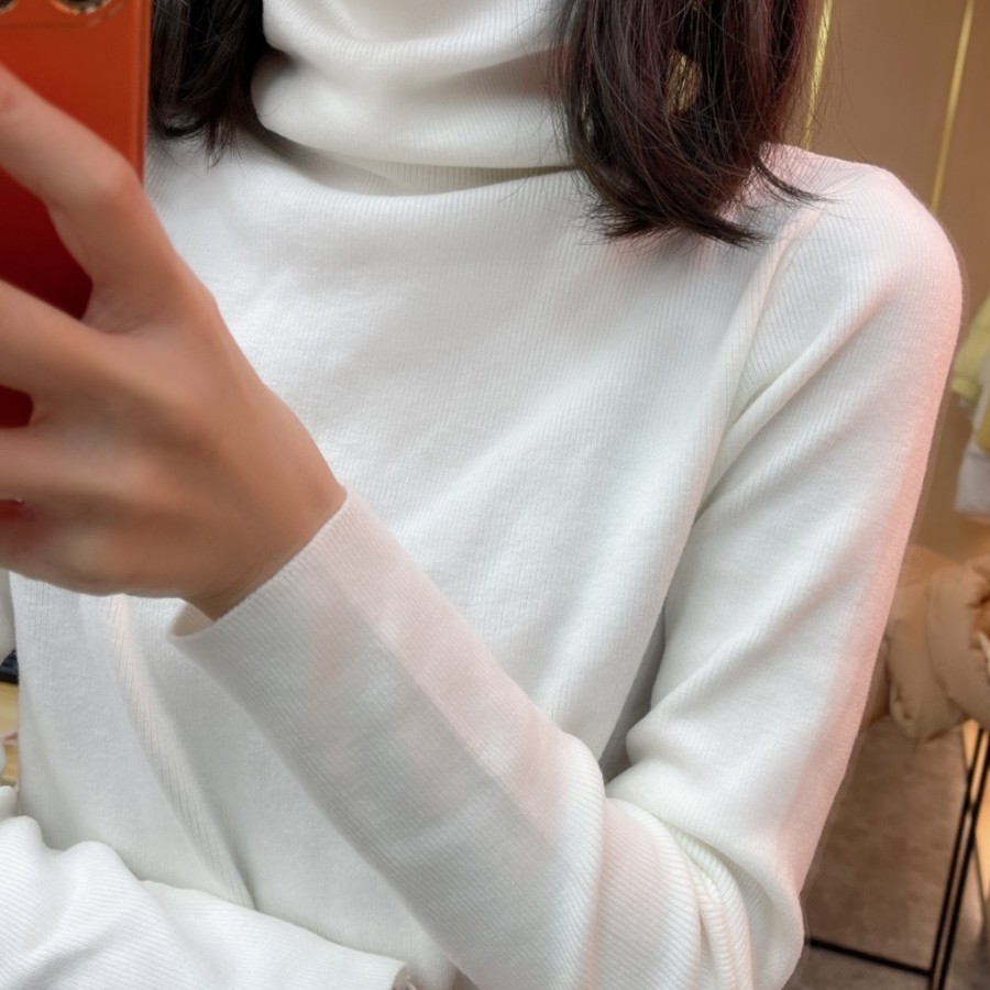 【9335-打底】2025新款高领长袖百搭显瘦套头针织打底衫女.