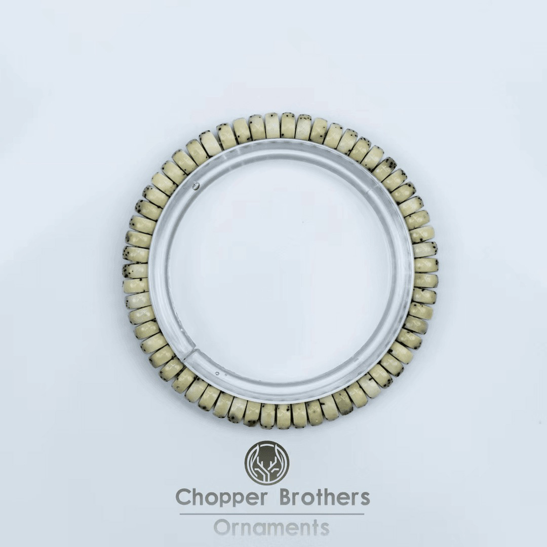 181 石玉料氧化药片星月菩提手串 7×3mm