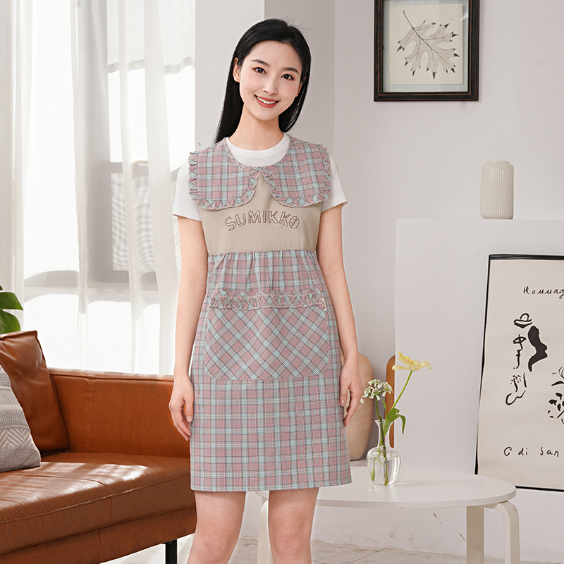 家里家外围裙家用厨房新款纯棉防水防油罩衣夏季薄款透气马甲定制