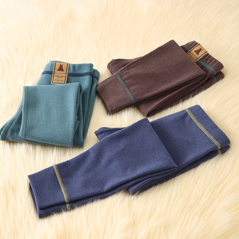 无骨儿童秋裤男童女童保暖裤内穿打底裤中大童绒裤宝宝热能裤冬季