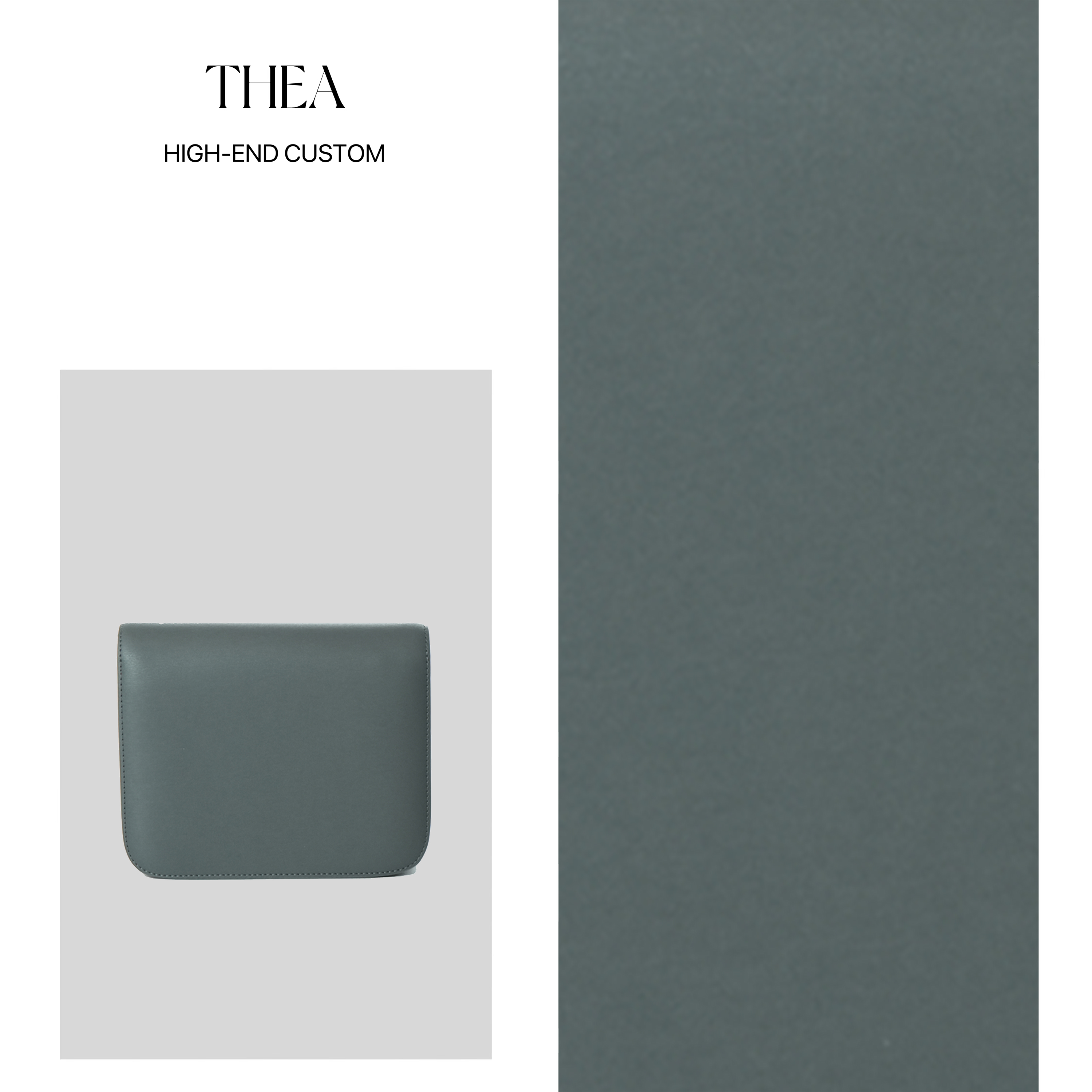 THEA/缇亚 · 原创设计  真皮高定手提单肩斜挎包BV316-灰色