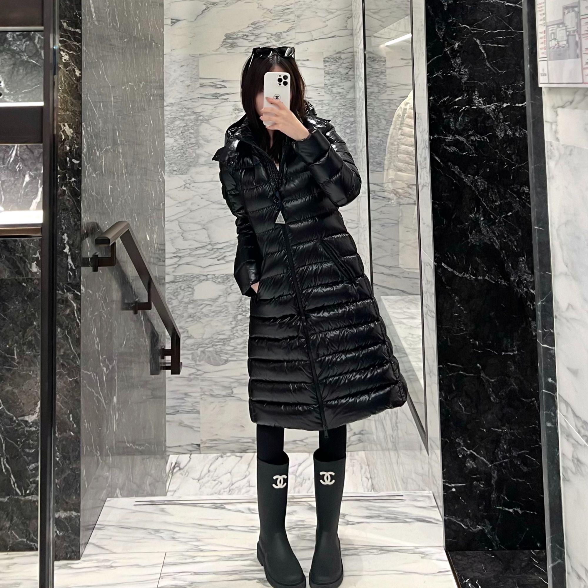 全新未使用 MONCLER JT【柜16400】蒙口女士moka中长款连帽羽绒服