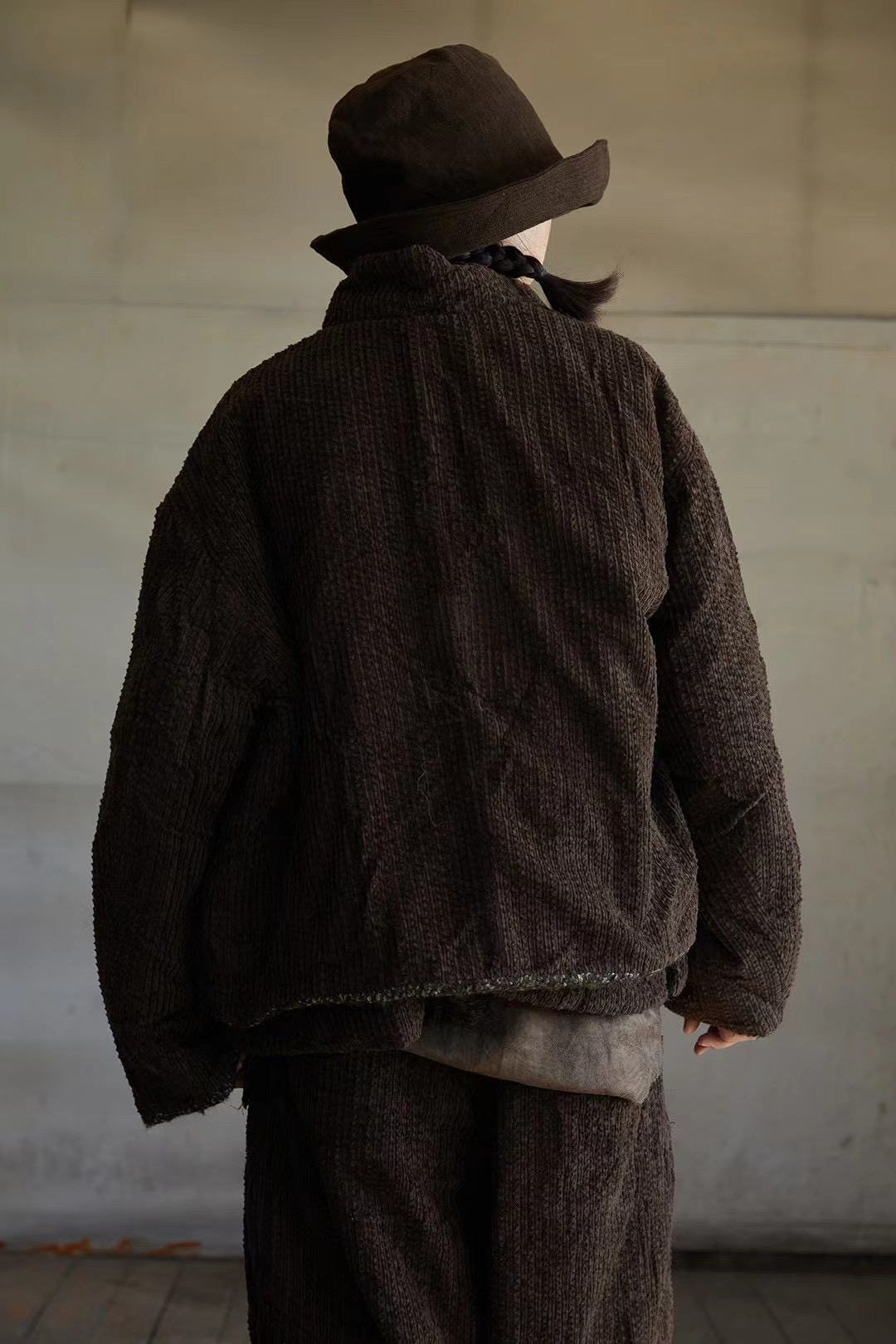 7阁小府～左岸迷香原创棕色短棉衣23FW8006