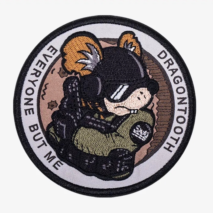 【龙牙】十二生肖战术臂章（鼠）魔术贴章国潮元素刺绣个性配饰