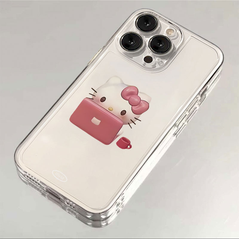 办公凯蒂苹果15手机壳iPhone14promax个性7/8plus创意13/12/11/xr
