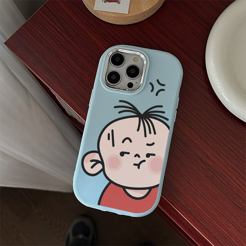 生气涂涂苹果15手机壳iPhone14promax大框7/8plus创意13/12/11/xr