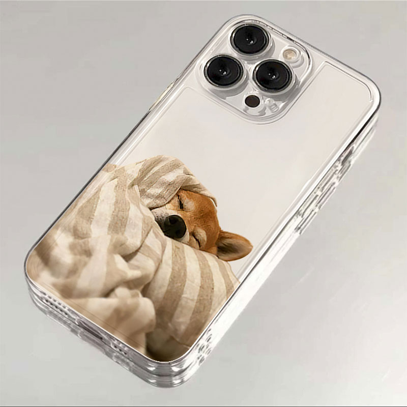 睡觉狗狗苹果15手机壳iPhone14promax新7/8plus水滴13/12/11/xr/6