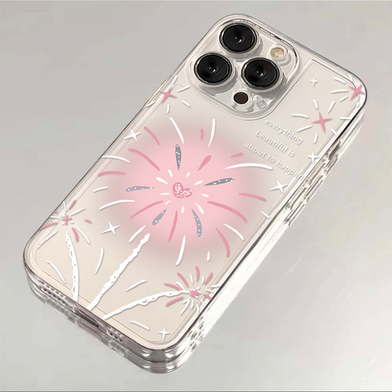 爱心烟花苹果15手机壳iPhone14promax新7/8plus软壳13/12/11/xr/6