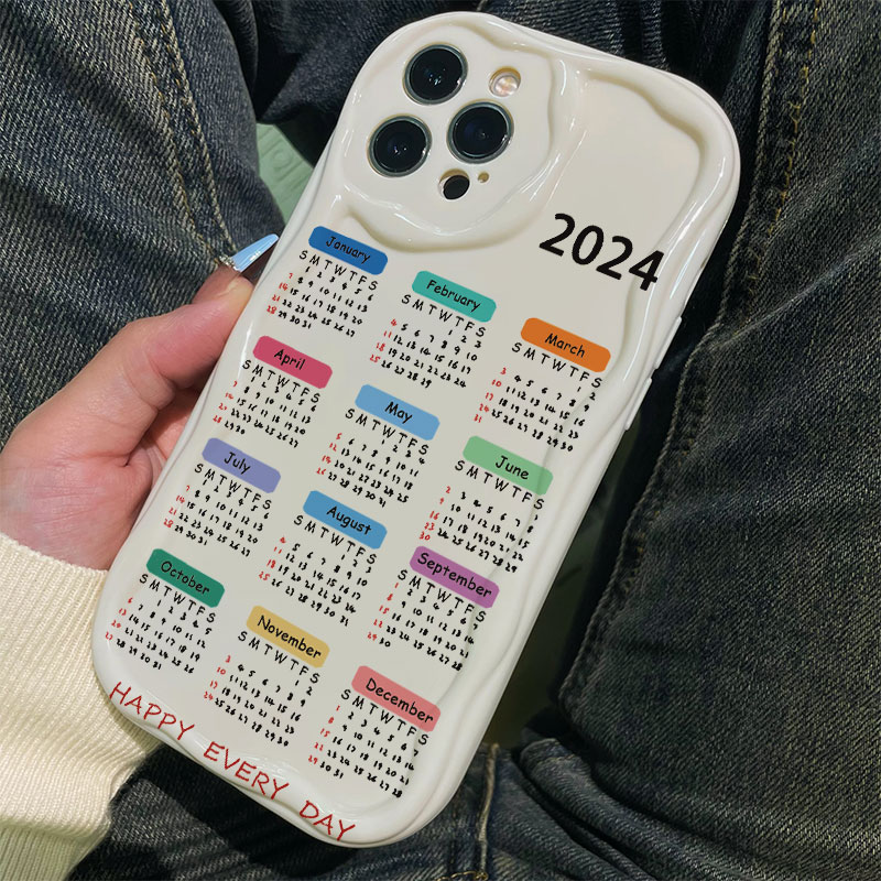 龙年日历苹果15手机壳iPhone14promax水滴7/8plus创意13/12/11/xr