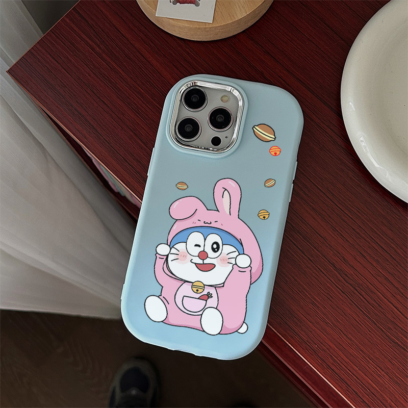 可爱叮当苹果15手机壳iPhone14promax大框7/8plus创意13/12/11/xr
