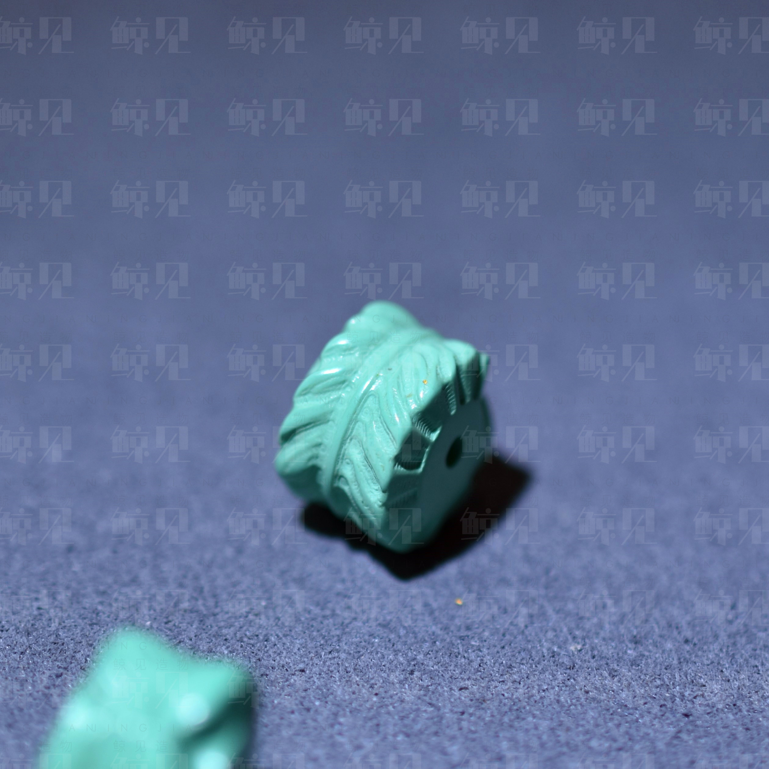 鲸见仿松石雕刻羽毛隔片变色药片百香籽金刚星月DIY国风配饰配珠