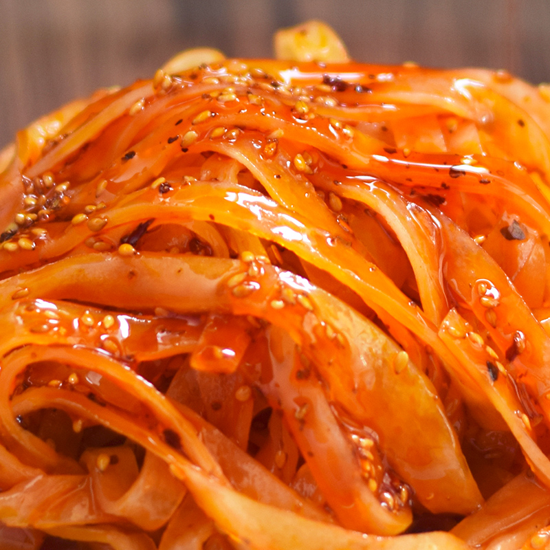 305g*3袋宝鸡岐山擀面皮陕西特色小吃香辣筋道加热食用袋装批发