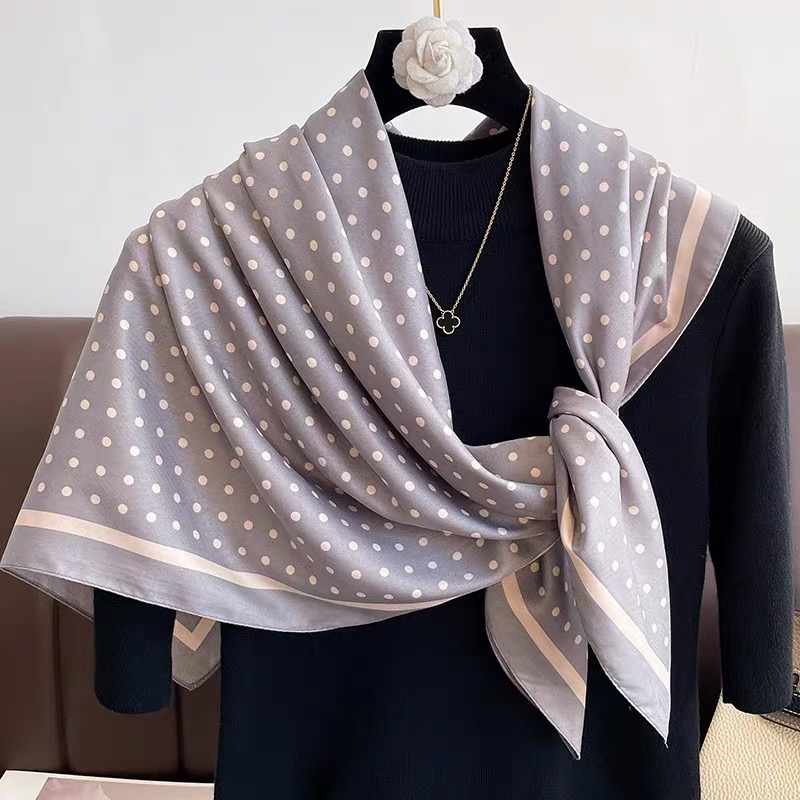 100新款百搭杭州丝绸丝巾90*90#2115