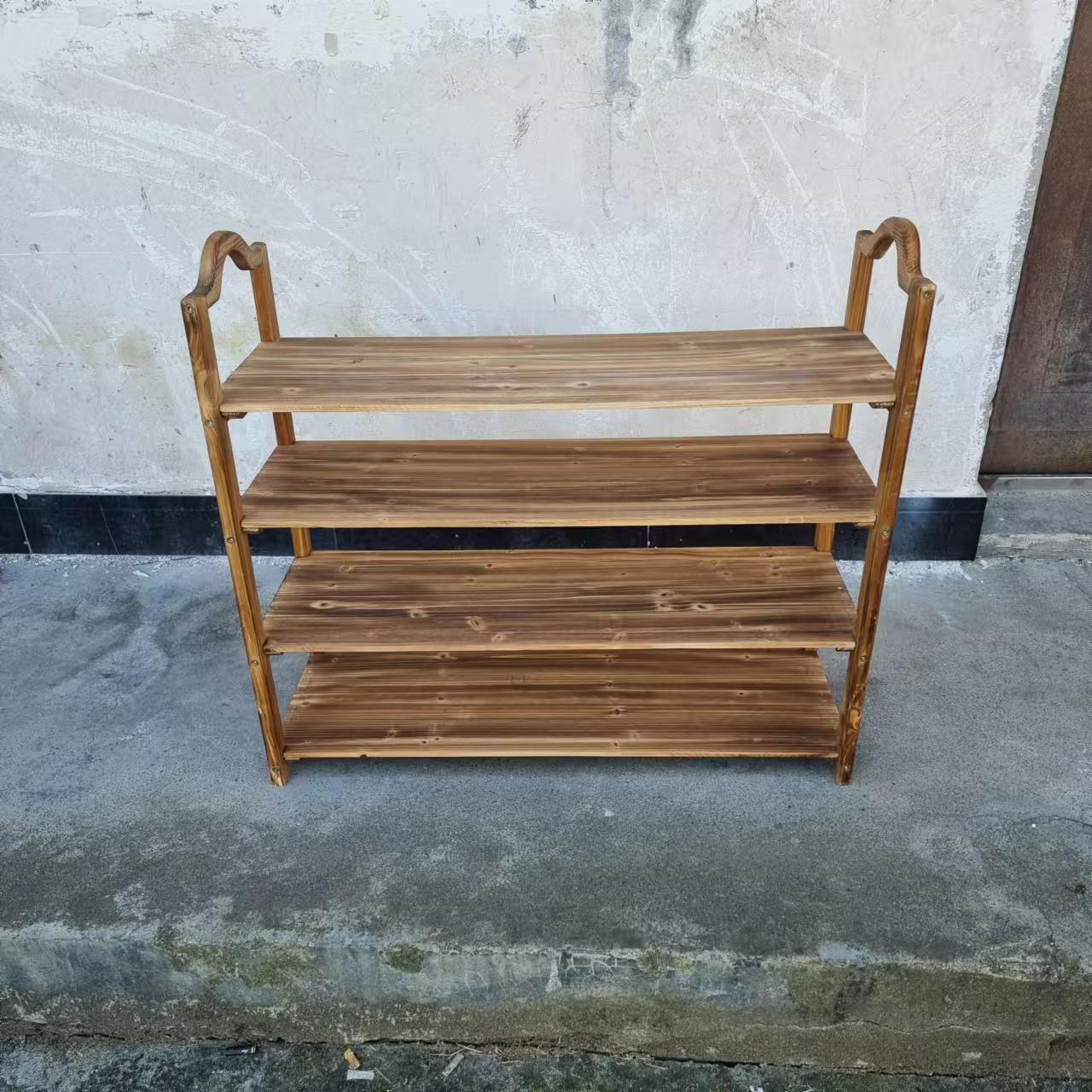 防腐木多层鞋架室内可用