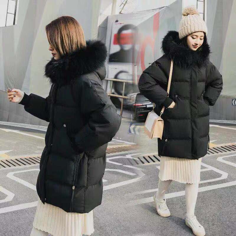 2023年羽绒服新款女中长款韩版宽松加厚外套冬