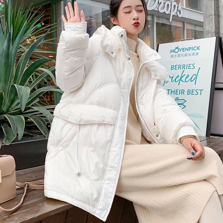 2023羽绒服女中长款冬季时尚派克外套轻薄新款韩版