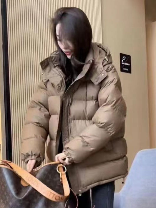 羽绒服2023新款特大码300斤胖MM加厚女秋冬宽松长款连帽袄