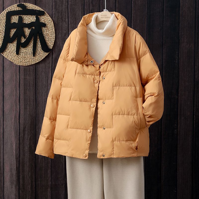 羽绒服2023新款气质潮流白色女短款韩版时尚轻薄宽松小个子