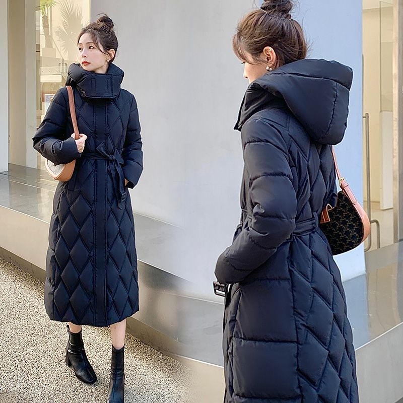 羽绒服女过膝长款2023新款修身显瘦时尚保暖冬装外套