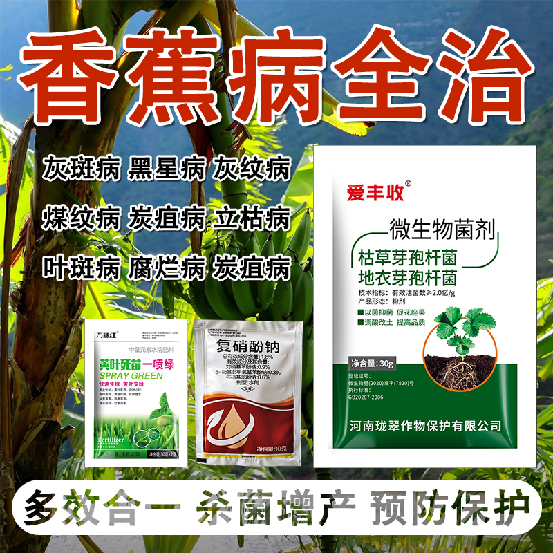 香蕉杀菌套餐香蕉专用杀菌剂香蕉杀菌剂香蕉病全治微生物菌剂