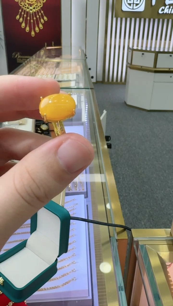 【闪购商品】琥珀手饰未镶嵌戒指