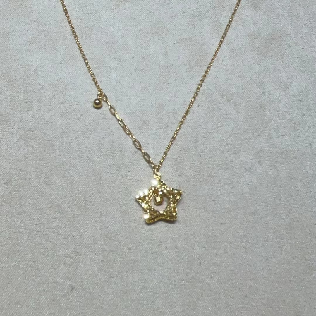 足金999 5G 精品 镂空星星套链-金金专属
