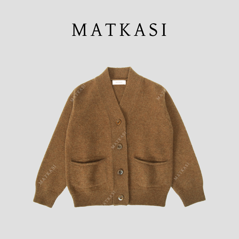 MATKASI 慵懒风温暖百搭纯色品质羊毛针织开衫