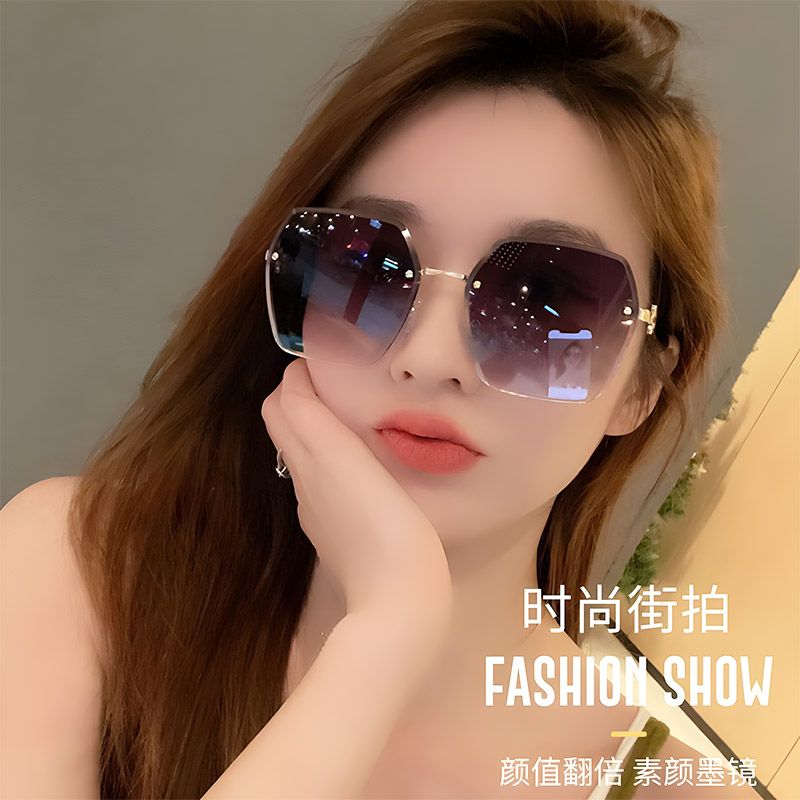 2023爆款防紫外线高颜值太阳镜女夏防晒网红大框眼镜潮流时尚墨镜