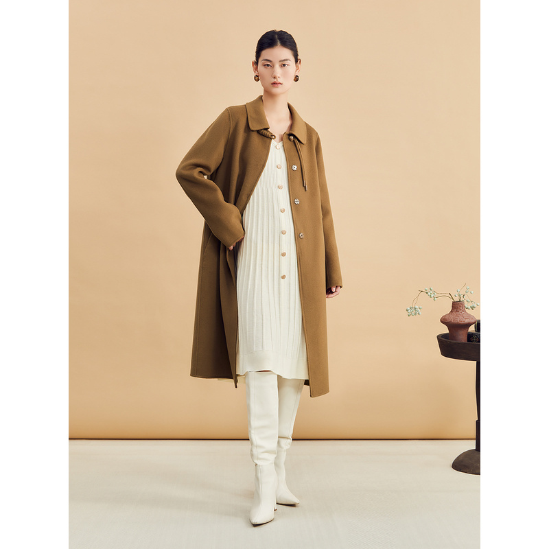 YINER音儿2024冬季新款时尚气质中长款韩版毛呢外套8C44580296