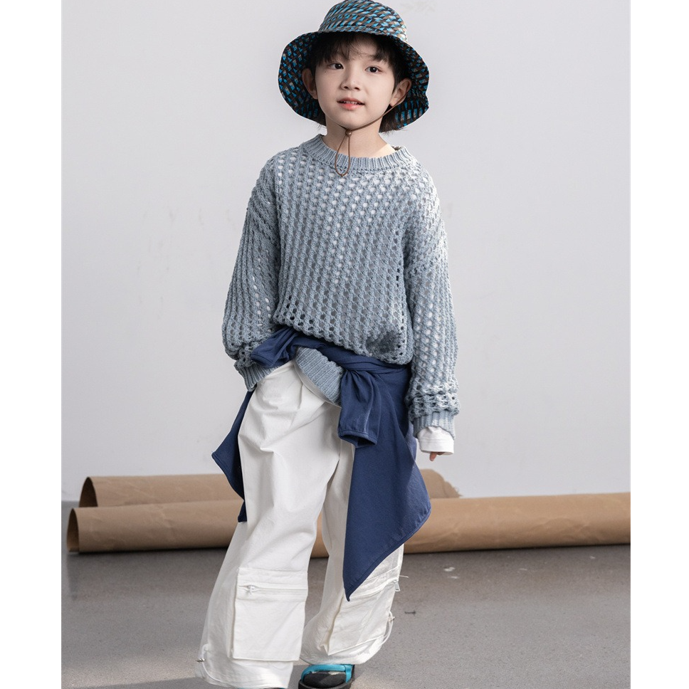 韩版2024秋季新款男童毛衣针织衫中小童宽松上衣潮 60397 h073