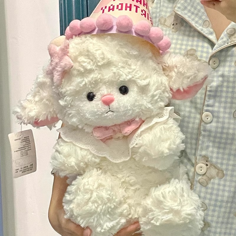 可爱小羊玩偶公仔正版毛绒玩具陪睡生日礼物抱枕西高地小狗玩偶
