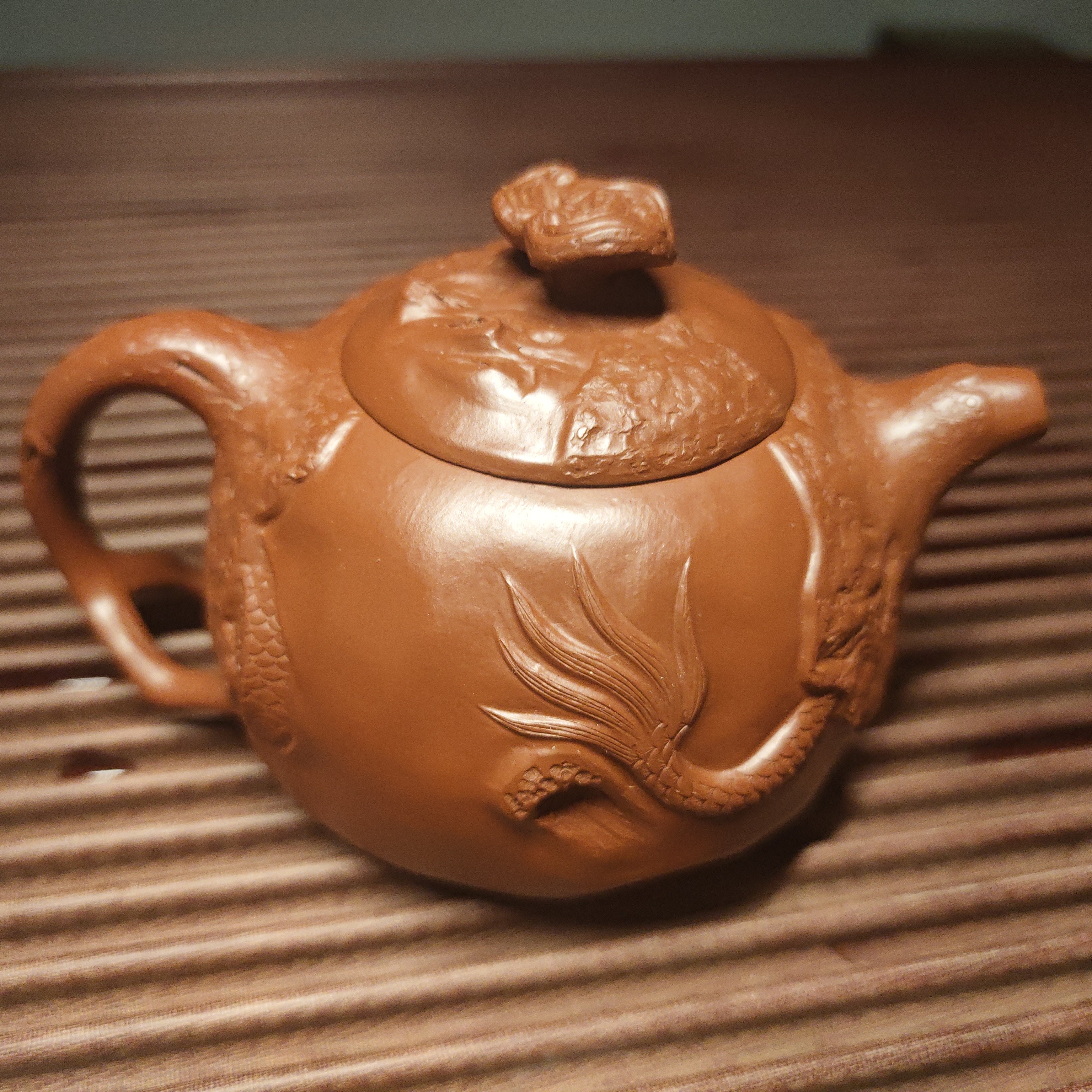 朱泥供春壶，紫砂壶全手工制作