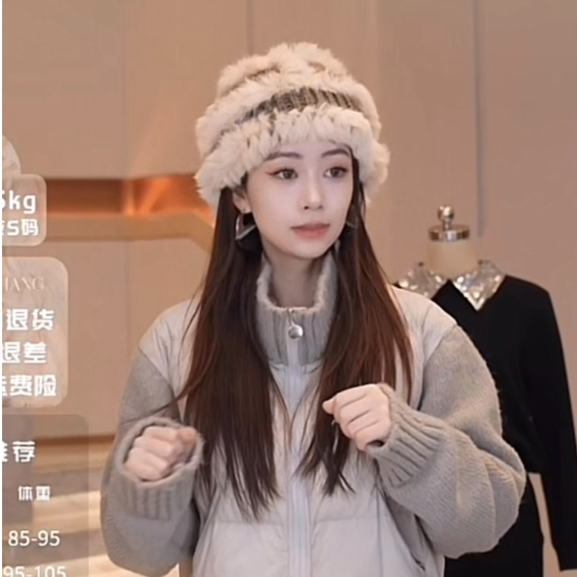 P2023211F 时尚毛毛帽子