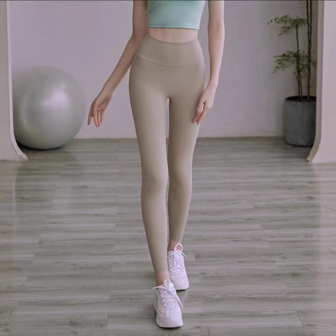 无尴尬线瑜伽裤女高腰裸感提紧身慎蜜桃运动外穿健身裤