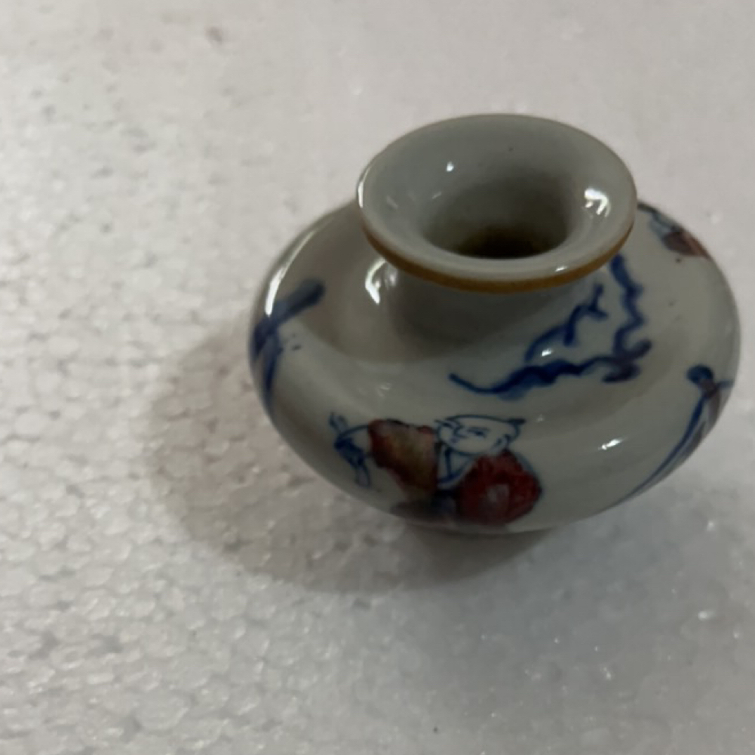 景德镇小精品青花釉里红苹果尊